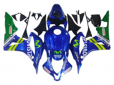 2007-2008 Honda CBR600RR Motorcycle Fairings - Blue Green MoviStar Castrol Canada