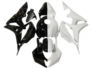 2007-2008 Honda CBR600RR Motorcycle Fairings - White Glossy Black Split Canada
