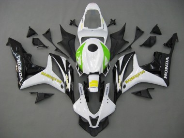 2007-2008 Honda CBR600RR Motorcycle Fairings - White Green Yellow Glossy Black Hannspree Canada