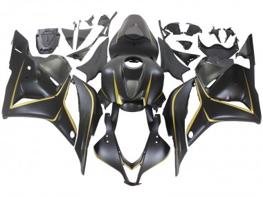 2009-2012 Honda CBR600RR Motorcycle Fairings - Matte Black Gold Canada
