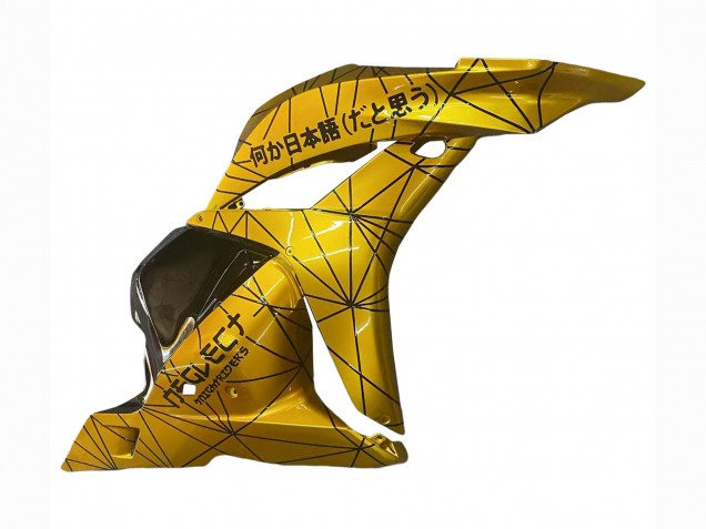 2009-2012 Honda CBR600RR Motorcycle Fairings - Gold Glossy Black Canada