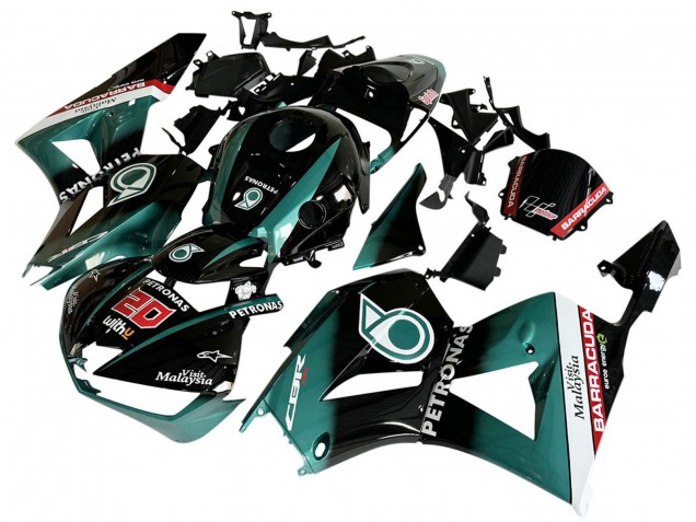 2013-2026 Honda CBR600RR Motorcycle Fairing - Teal Blue Glossy Black Petronas 20 Canada