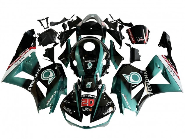 2013-2026 Honda CBR600RR Motorcycle Fairing - Teal Blue Glossy Black Petronas 20 Canada