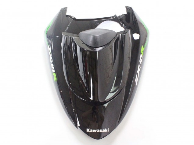 2004-2005 Kawasaki ZX10R Motorcycle Fairings - Black with Green Flame Ninja Canada