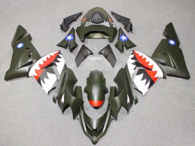 2004-2005 Kawasaki ZX10R Motorcycle Fairings - Silver Black Ninja Canada