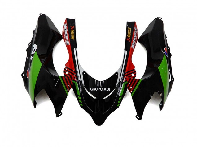 2004-2005 Kawasaki ZX10R Motorcycle Fairings - White Black Green Elf Canada