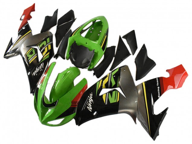 2006-2007 Kawasaki ZX10R Motorcycle Fairings - Green Grey Red Black Yellow Canada