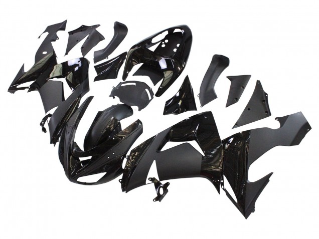 2006-2007 Kawasaki ZX10R Motorcycle Fairings - Matte Black Glossy Black Canada