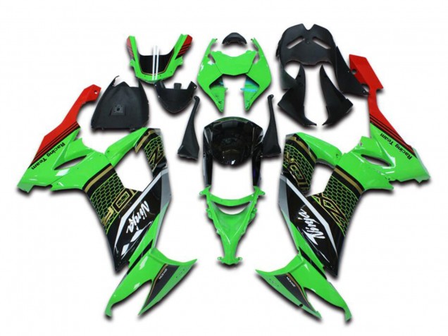 2006-2007 Kawasaki ZX10R Motorcycle Fairings - Green Red Black Canada