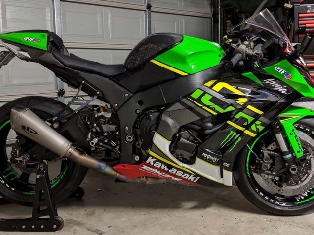 2011-2015 Kawasaki ZX10R Motorcycle Fairings - Green Yellow Black White Elf Monster Canada