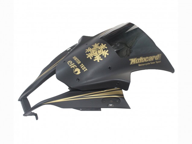 2011-2015 Kawasaki ZX10R Motorcycle Fairings - Matte Black Gold Snow Elf Canada