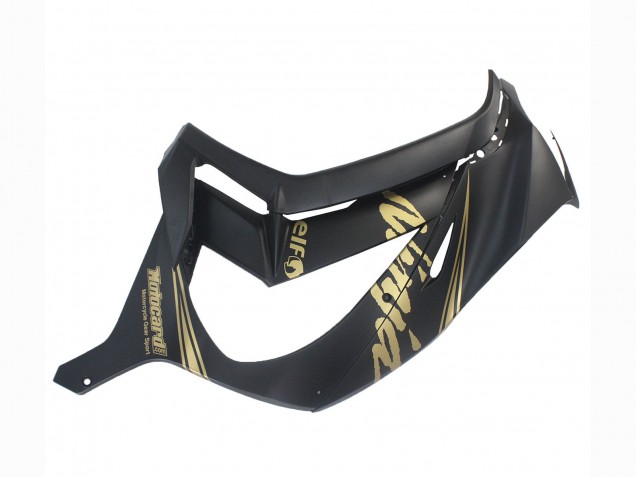 2011-2015 Kawasaki ZX10R Motorcycle Fairings - Matte Black Gold Snow Elf Canada