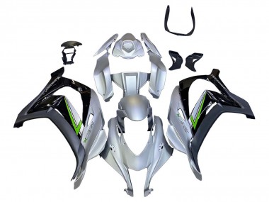 2016-2020 Kawasaki ZX10R Motorcycle Fairing - Silver Green Black Canada