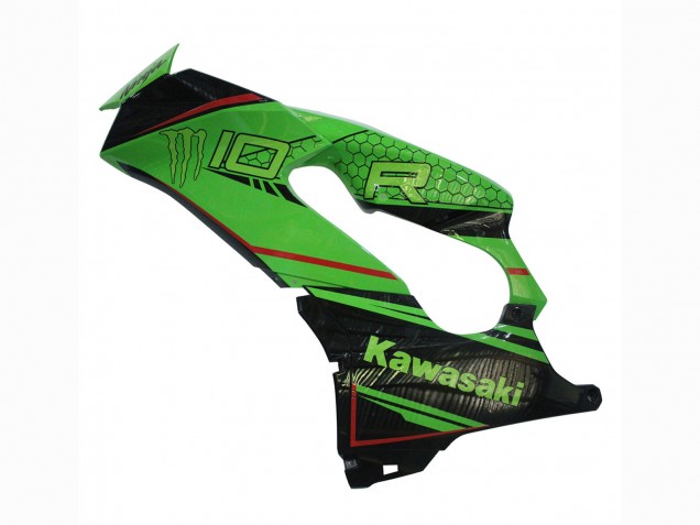 2021-2025 Kawasaki ZX10R Motorcycle Fairings - Green Glossy Black Canada