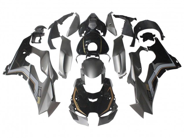 2021-2026 Kawasaki ZX10R Motorcycle Fairings - Black Grey Gold Canada