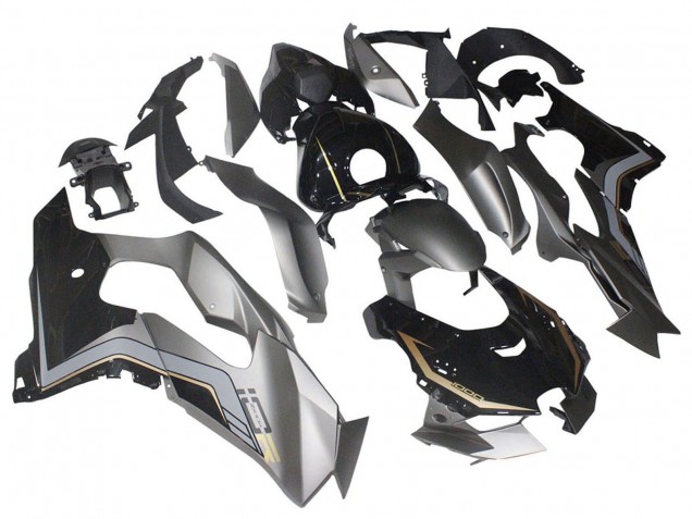 2021-2026 Kawasaki ZX10R Motorcycle Fairings - Black Grey Gold Canada