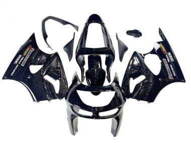 1998-1999 Kawasaki ZX6R Motorcycle Fairings - Glossy Black Yellow Elf Bridgestone Canada