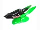 1998-1999 Kawasaki ZX6R Motorcycle Fairings - Green White Glossy Black Canada