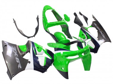 1998-1999 Kawasaki ZX6R Motorcycle Fairings - Green White Dark Blue Silver Canada