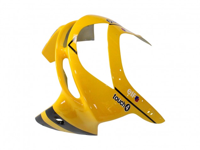 1998-1999 Kawasaki ZX6R Motorcycle Fairings - Yellow Black Monster Elf Bridgestone Canada