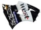 2000-2002 Kawasaki ZX6R Motorcycle Fairings - Glossy Black White West Michelin Canada
