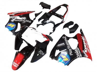 2000-2002 Kawasaki ZX6R Motorcycle Fairings - Glossy Black Red Blue Red PlayStation 2 Canada