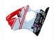 2000-2002 Kawasaki ZX6R Motorcycle Fairings - White Red Black Canada