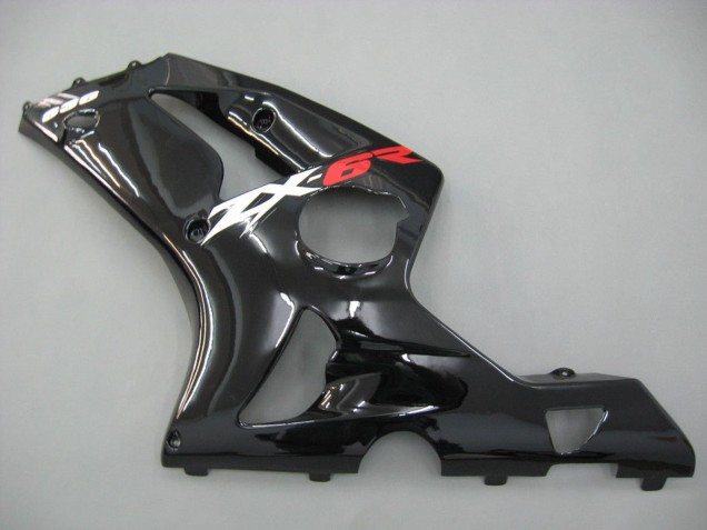 2003-2004 Kawasaki ZX6R Motorcycle Fairings - Glossy Black Canada