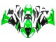 2009-2012 Kawasaki ZX6R Motorcycle Fairings - Green Glossy Black Canada