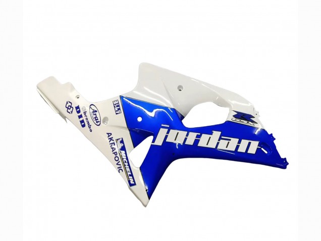 2000-2002 Suzuki GSXR1000 Motorcycle Fairings - White Blue Jordan 59 Canada