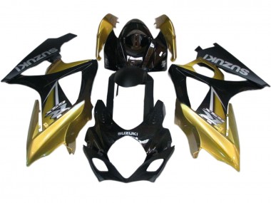 2007-2008 Suzuki GSXR 1000 Motorcycle Fairings - Gold Black Silver Decal Canada