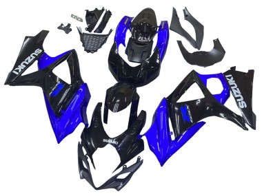 2007-2008 Suzuki GSXR 1000 Motorcycle Fairing Kits - Blue Glossy Black Canada