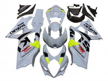 2007-2008 Suzuki GSXR 1000 Motorcycle Fairings - Light Grey Green Black Canada