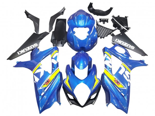 2007-2008 Suzuki GSXR 1000 Motorcycle Fairings - Blue Yellow Black Canada