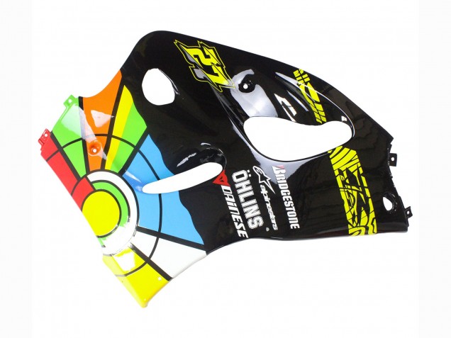 1996-2000 Suzuki GSXR 600 / GSXR 750 Motorcycle Fairings - Black Multicolor 27 Canada