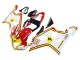 2004-2005 Suzuki GSXR 600 / GSXR 750 Motorcycle Fairings - White Red Yellow Michelin Texaon Heron 7 Canada
