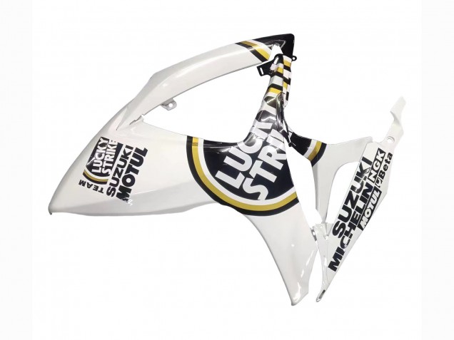 2006-2007 Suzuki GSXR 600 / GSXR 750 Motorcycle Fairings - White Black Lucky Strike Motul Canada