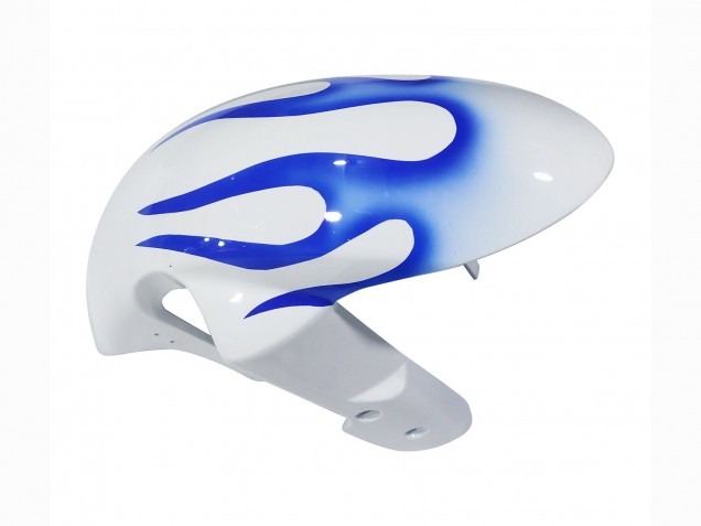 2006-2007 Suzuki GSXR 600 / GSXR 750 Motorcycle Fairings - White Blue Flame Canada