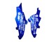 2008-2010 Suzuki GSXR 600 / GSXR 750 Motorcycle Fairings - Blue Yellow Rizla Canada