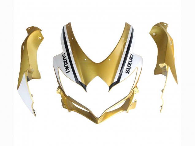 2008-2010 Suzuki GSXR 600 / GSXR 750 Motorcycle Fairings - Matte Black White Gold Canada