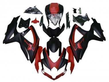 2008-2010 Suzuki GSXR 600 / GSXR 750 Motorcycle Fairings - Maroon Red Matte Black Canada