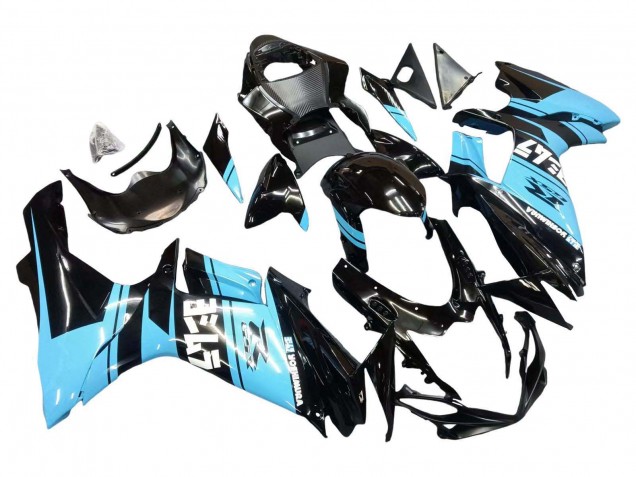 2011-2024 Suzuki GSXR 600 / GSXR 750 Motorcycle Fairings - Glossy Black Light Blue Canada