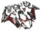 2011-2024 Suzuki GSXR 600 / GSXR 750 Motorcycle Fairings - Glossy Black Red Flame Canada