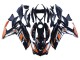 2015-2018 Yamaha YZF R3/R25 Motorcycle Fairings - Blue Orange Silver Yamalube Canada