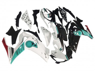 2015-2018 Yamaha YZF R3/R25 Motorcycle Fairings - White Green Glossy Black Canada