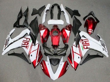 2015-2018 Yamaha YZF R3/R25 Motorcycle Fairings - White Red Fiat Motul Canada