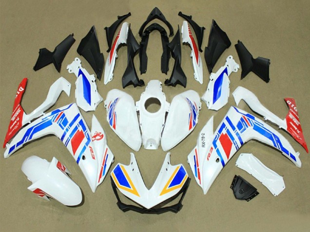 2015-2018 Yamaha YZF R3/R25 Motorcycle Fairings - White Blue Red Yamalube Canada