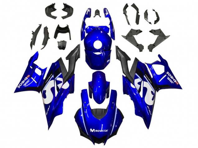 2019-2021 Yamaha YZF R3/R25 Motorcycle Fairings - Blue White Black MoviStar ENEOS Canada