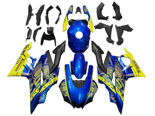 2019-2021 Yamaha YZF R3/R25 Motorcycle Fairings - Yellow Blue Black Motul Canada