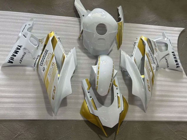 2019-2021 Yamaha YZF R3/R25 Motorcycle Fairings - White Gold Semakin Didepan Canada